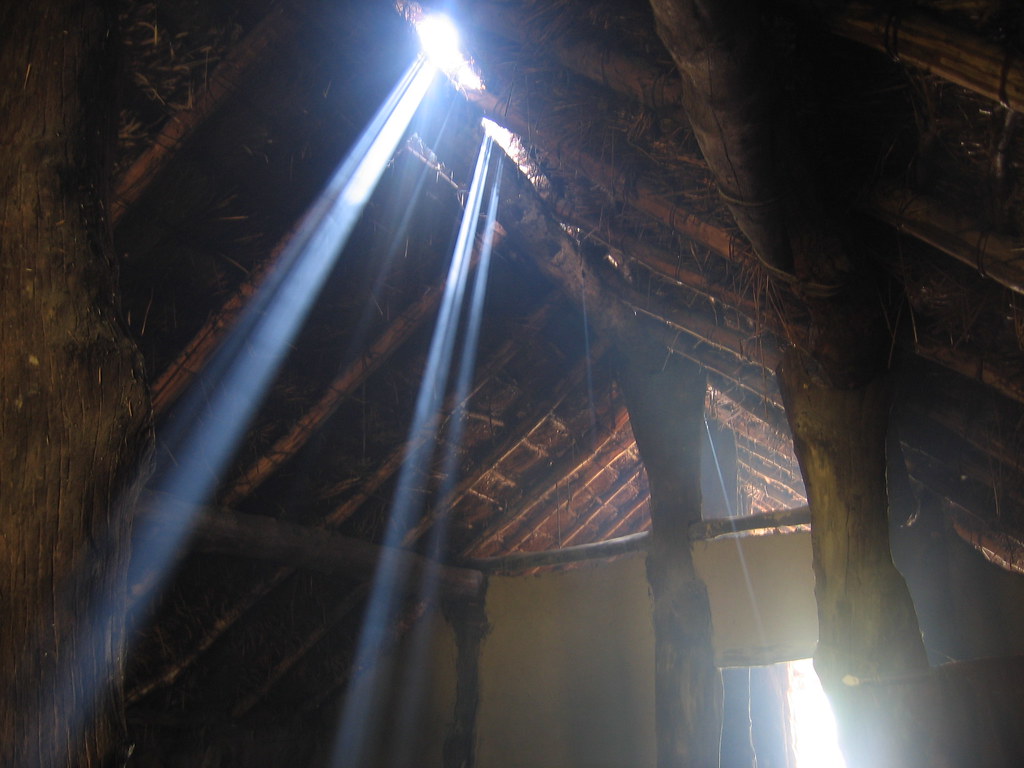 Beams of light in the attic